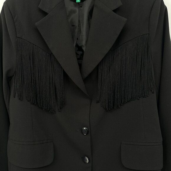 FARM Rio Black Fringe Blazer - Picture 4 of 10